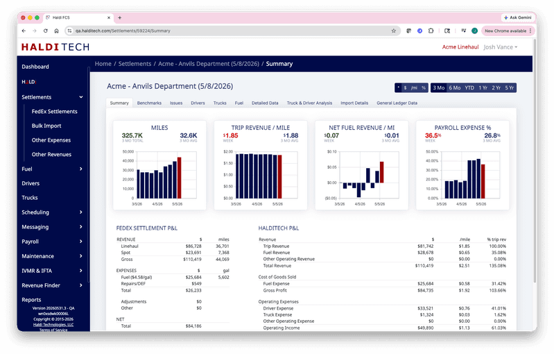 Advanced Analytics screenshot