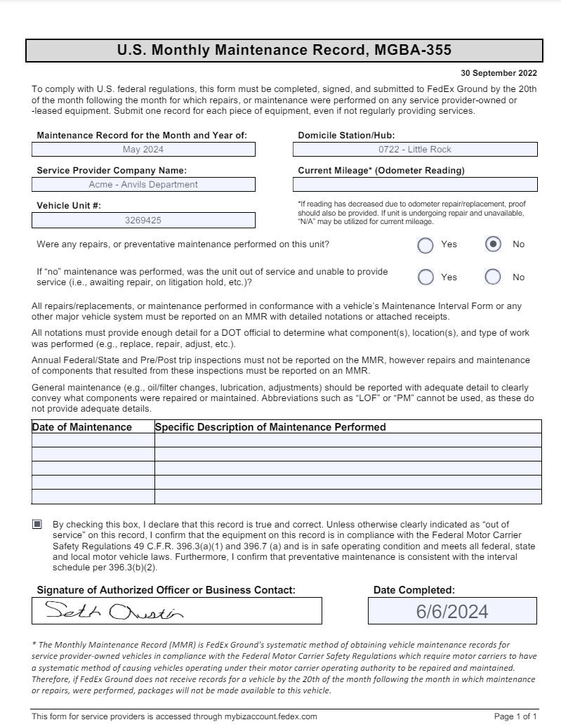 Example of the downloaded MMR PDF