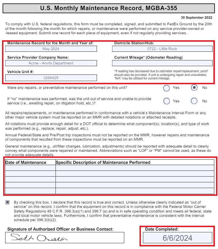 Editing the MMR PDF by clicking the grey boxes