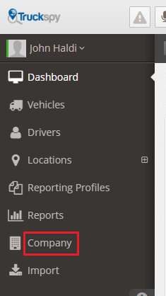 TruckSpy Company tab