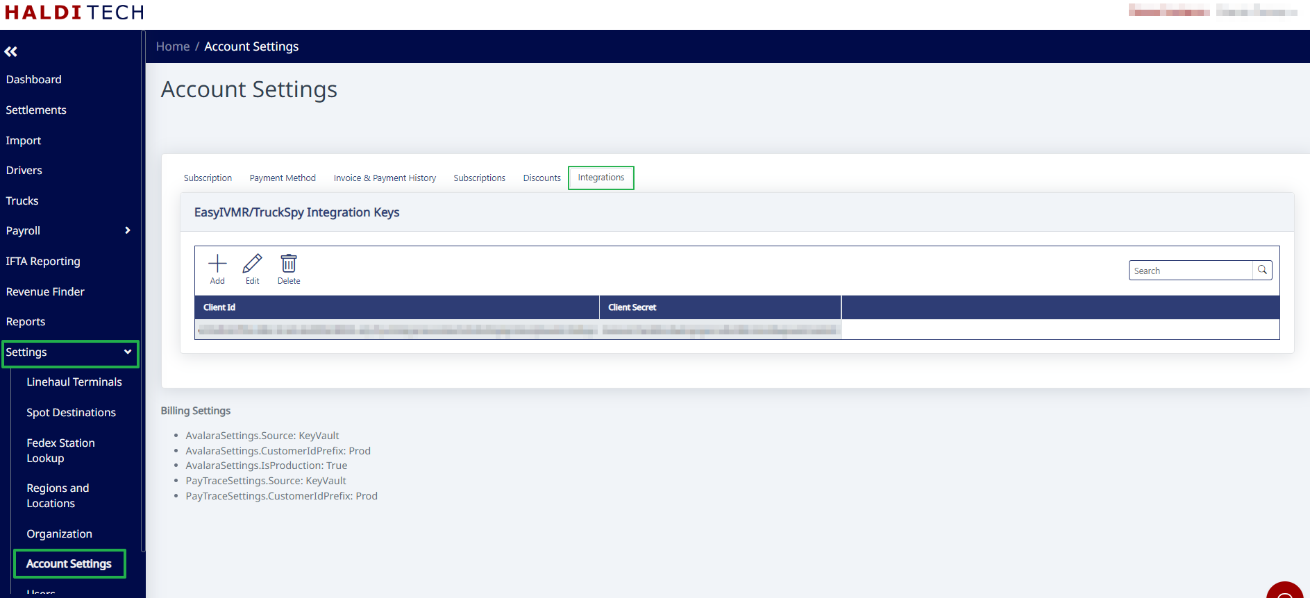 HaldiTech Integration Key