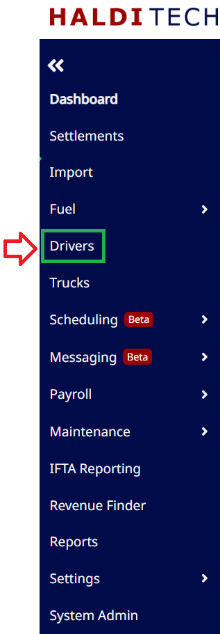 Driver icon in the HaldiTech dashboard